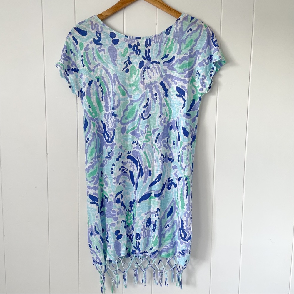 Lilly Pulitzer Beach Comber Dress Lilac Nice Ink